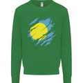Torn Palau Flag Palauan Day Football Mens Sweatshirt Jumper Irish Green