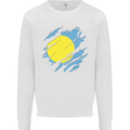 Torn Palau Flag Palauan Day Football Mens Sweatshirt Jumper White