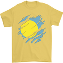 Torn Palau Flag Palauan Day Football Mens T-Shirt 100% Cotton Yellow