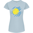 Torn Palau Flag Palauan Day Football Womens Petite Cut T-Shirt Light Blue