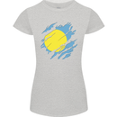 Torn Palau Flag Palauan Day Football Womens Petite Cut T-Shirt Sports Grey