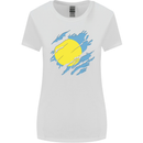 Torn Palau Flag Palauan Day Football Womens Wider Cut T-Shirt White