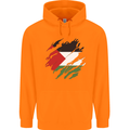 Torn Palestine Flag Palestinian Day Football Childrens Kids Hoodie Orange