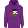 Torn Palestine Flag Palestinian Day Football Childrens Kids Hoodie Purple