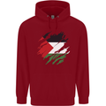 Torn Palestine Flag Palestinian Day Football Childrens Kids Hoodie Red