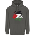 Torn Palestine Flag Palestinian Day Football Childrens Kids Hoodie Storm Grey
