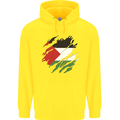 Torn Palestine Flag Palestinian Day Football Childrens Kids Hoodie Yellow