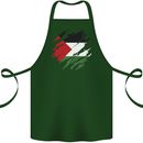Torn Palestine Flag Palestinian Day Football Cotton Apron 100% Organic Forest Green