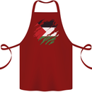 Torn Palestine Flag Palestinian Day Football Cotton Apron 100% Organic Maroon