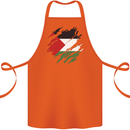 Torn Palestine Flag Palestinian Day Football Cotton Apron 100% Organic Orange