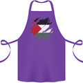 Torn Palestine Flag Palestinian Day Football Cotton Apron 100% Organic Purple