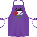 Torn Palestine Flag Palestinian Day Football Cotton Apron 100% Organic Purple