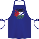 Torn Palestine Flag Palestinian Day Football Cotton Apron 100% Organic Royal Blue