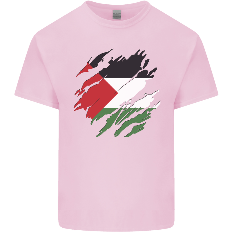 Torn Palestine Flag Palestinian Day Football Kids T-Shirt Childrens Light Pink