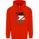 Torn Palestine Flag Palestinian Day Football Mens 80% Cotton Hoodie Bright Red