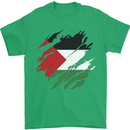 Torn Palestine Flag Palestinian Day Football Mens T-Shirt 100% Cotton Irish Green