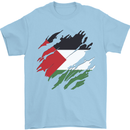 Torn Palestine Flag Palestinian Day Football Mens T-Shirt 100% Cotton Light Blue