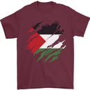 Torn Palestine Flag Palestinian Day Football Mens T-Shirt 100% Cotton Maroon