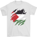 Torn Palestine Flag Palestinian Day Football Mens T-Shirt 100% Cotton White