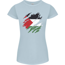 Torn Palestine Flag Palestinian Day Football Womens Petite Cut T-Shirt Light Blue