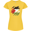 Torn Palestine Flag Palestinian Day Football Womens Petite Cut T-Shirt Yellow