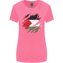 Torn Palestine Flag Palestinian Day Football Womens Wider Cut T-Shirt Azalea