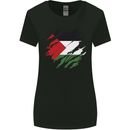 Torn Palestine Flag Palestinian Day Football Womens Wider Cut T-Shirt Black