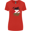 Torn Palestine Flag Palestinian Day Football Womens Wider Cut T-Shirt Red