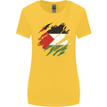 Torn Palestine Flag Palestinian Day Football Womens Wider Cut T-Shirt Yellow