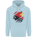 Torn Papua New Guinea Flag Day Football Childrens Kids Hoodie Light Blue
