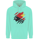 Torn Papua New Guinea Flag Day Football Childrens Kids Hoodie Peppermint