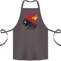 Torn Papua New Guinea Flag Day Football Cotton Apron 100% Organic Dark Grey