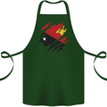 Torn Papua New Guinea Flag Day Football Cotton Apron 100% Organic Forest Green