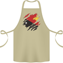 Torn Papua New Guinea Flag Day Football Cotton Apron 100% Organic Khaki
