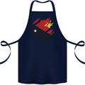 Torn Papua New Guinea Flag Day Football Cotton Apron 100% Organic Navy Blue