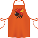 Torn Papua New Guinea Flag Day Football Cotton Apron 100% Organic Orange