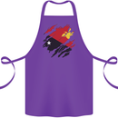 Torn Papua New Guinea Flag Day Football Cotton Apron 100% Organic Purple