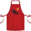 Torn Papua New Guinea Flag Day Football Cotton Apron 100% Organic Red
