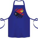 Torn Papua New Guinea Flag Day Football Cotton Apron 100% Organic Royal Blue
