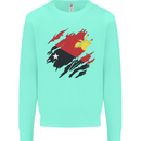 Torn Papua New Guinea Flag Day Football Kids Sweatshirt Jumper Peppermint