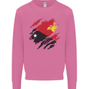 Torn Papua New Guinea Flag Day Football Mens Sweatshirt Jumper Azalea