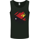 Torn Papua New Guinea Flag Day Football Mens Vest Tank Top Black