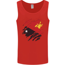 Torn Papua New Guinea Flag Day Football Mens Vest Tank Top Red