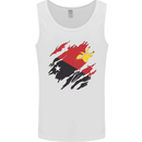 Torn Papua New Guinea Flag Day Football Mens Vest Tank Top White