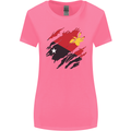 Torn Papua New Guinea Flag Day Football Womens Wider Cut T-Shirt Azalea