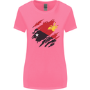 Torn Papua New Guinea Flag Day Football Womens Wider Cut T-Shirt Azalea