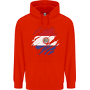 Torn Paraguay Flag Paraguayan Day Football Childrens Kids Hoodie Bright Red