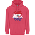 Torn Paraguay Flag Paraguayan Day Football Childrens Kids Hoodie Heliconia