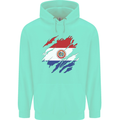Torn Paraguay Flag Paraguayan Day Football Childrens Kids Hoodie Peppermint