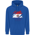 Torn Paraguay Flag Paraguayan Day Football Childrens Kids Hoodie Royal Blue